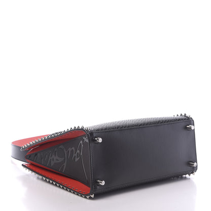Christian Louboutin Calfskin Reptile Embossed Medium Paloma Black 4 of 10