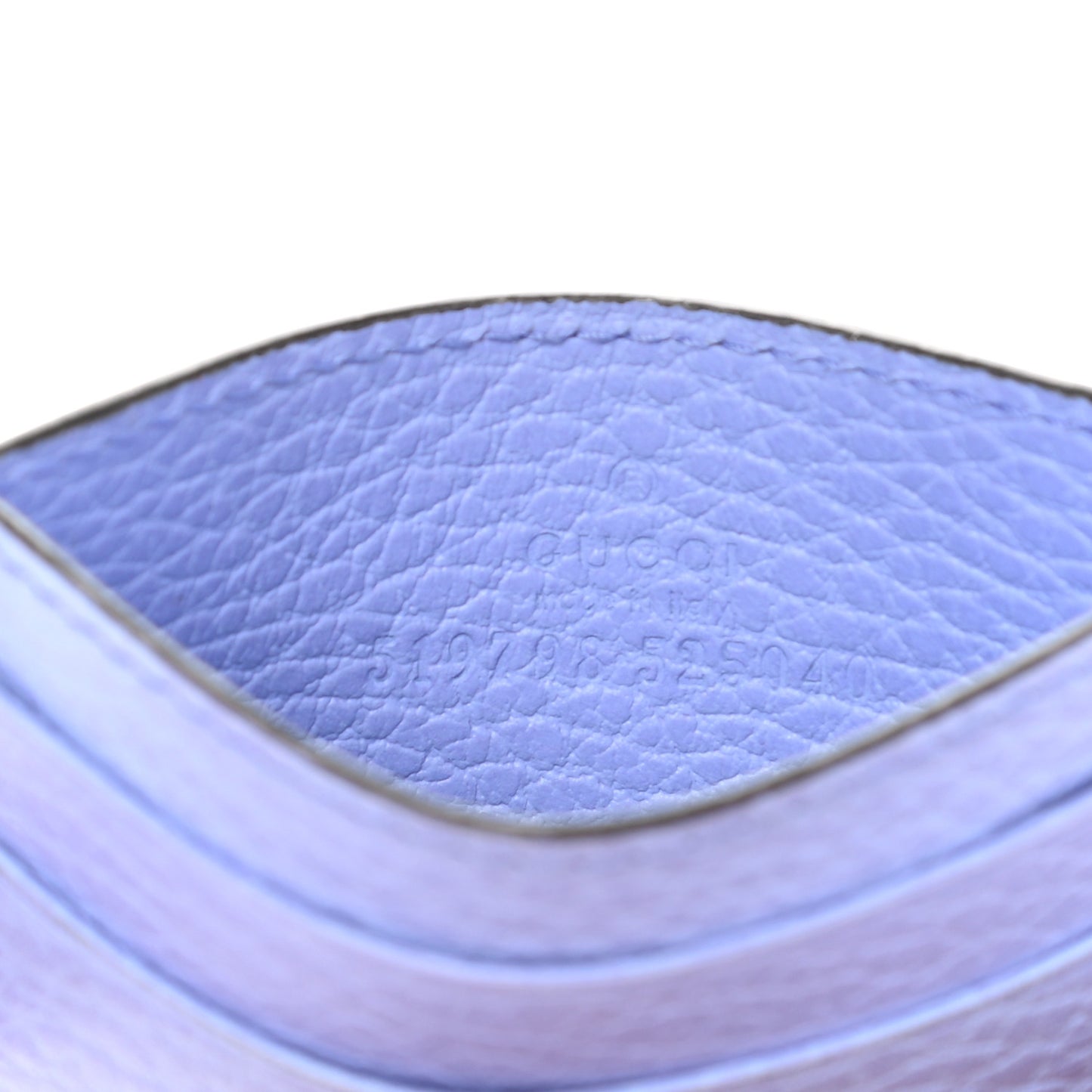 Calfskin Garden Bat Card Holder Periwinkle