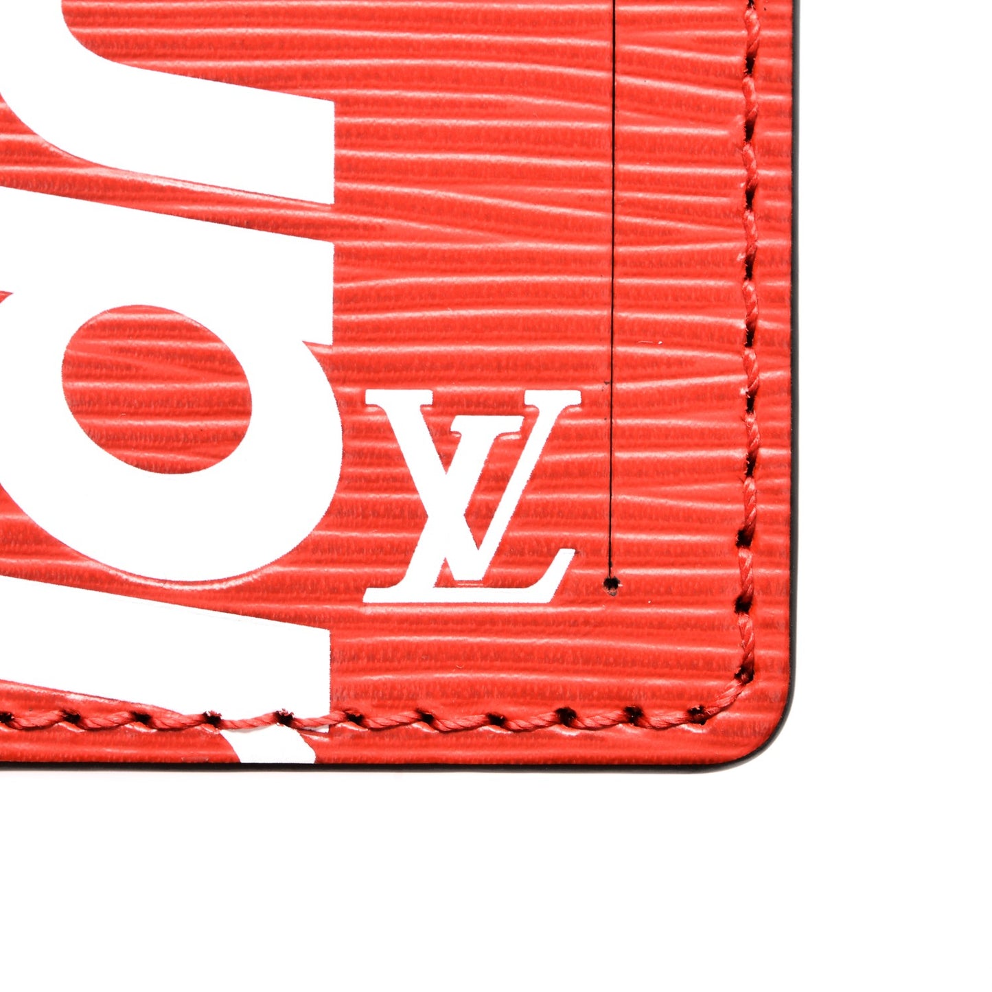 X SUPREME Epi Luggage Tag Set Black Red