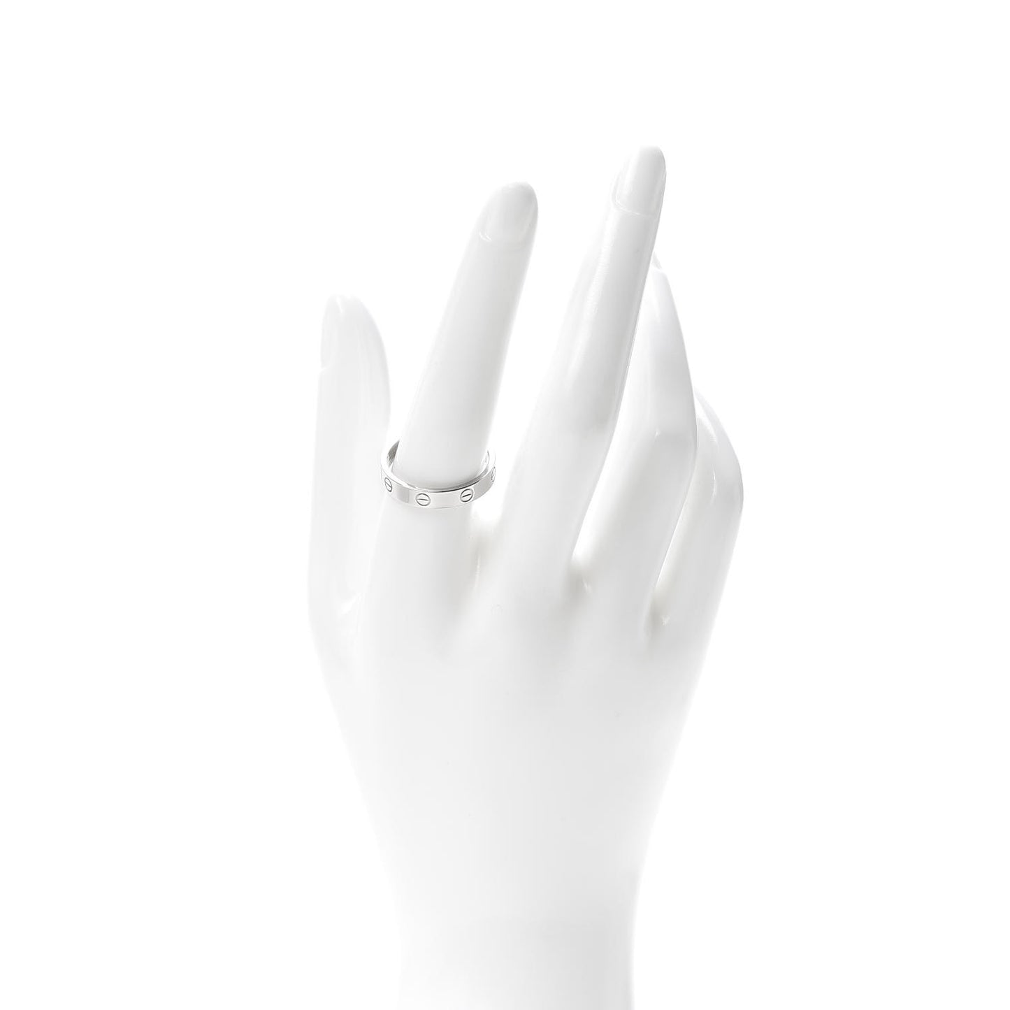 18K White Gold 3.5mm LOVE Wedding Band Ring 59 8.75