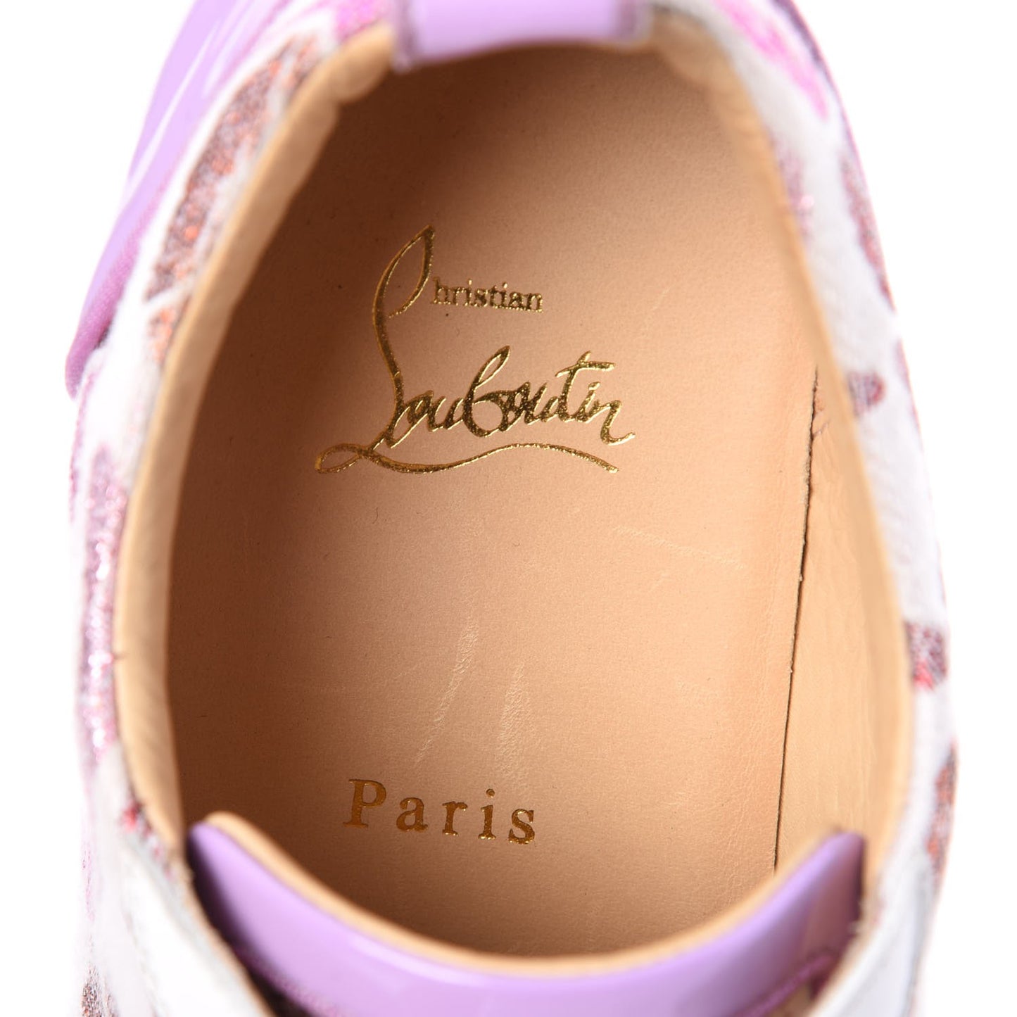 Metallic Fabric Lurex Embellished Lips Print Gondolastrass Sneakers 41 White