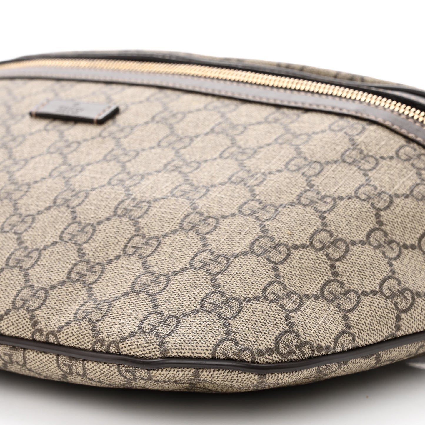 GG Supreme Monogram Belt Bag Dark Brown