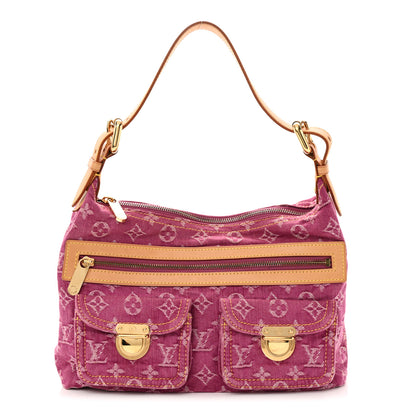 Louis Vuitton LOUIS VUITTON Denim Baggy PM Fuchsia 1 of 9