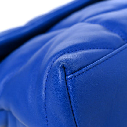 Saint Laurent Lambskin Quilted Small Loulou Puffer Monogram Chain Satchel Majorele Blue 9 of 15