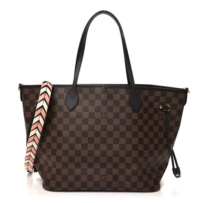 Louis Vuitton Damier Ebene Braided Neverfull MM Pink 1 of 10