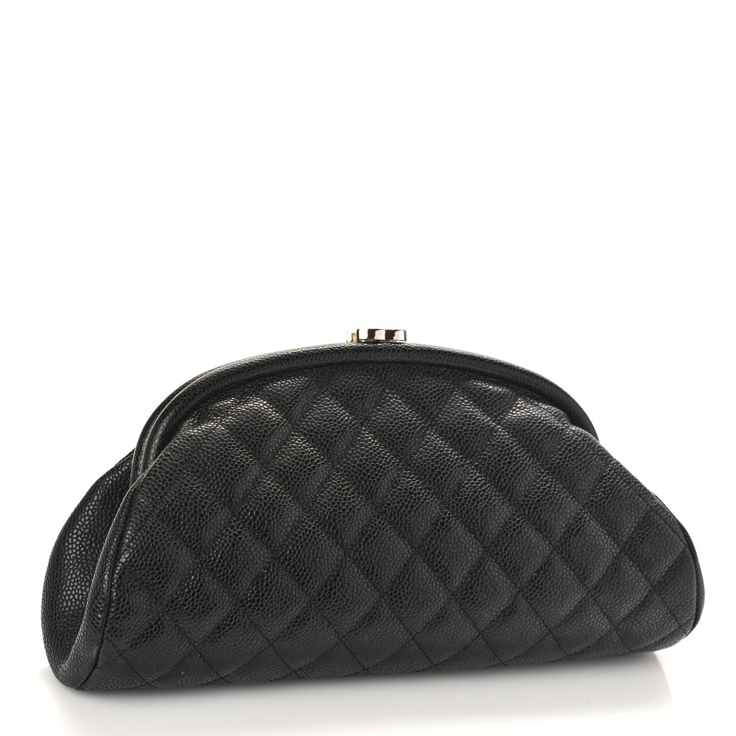 Caviar Quilted Timeless Clutch Black