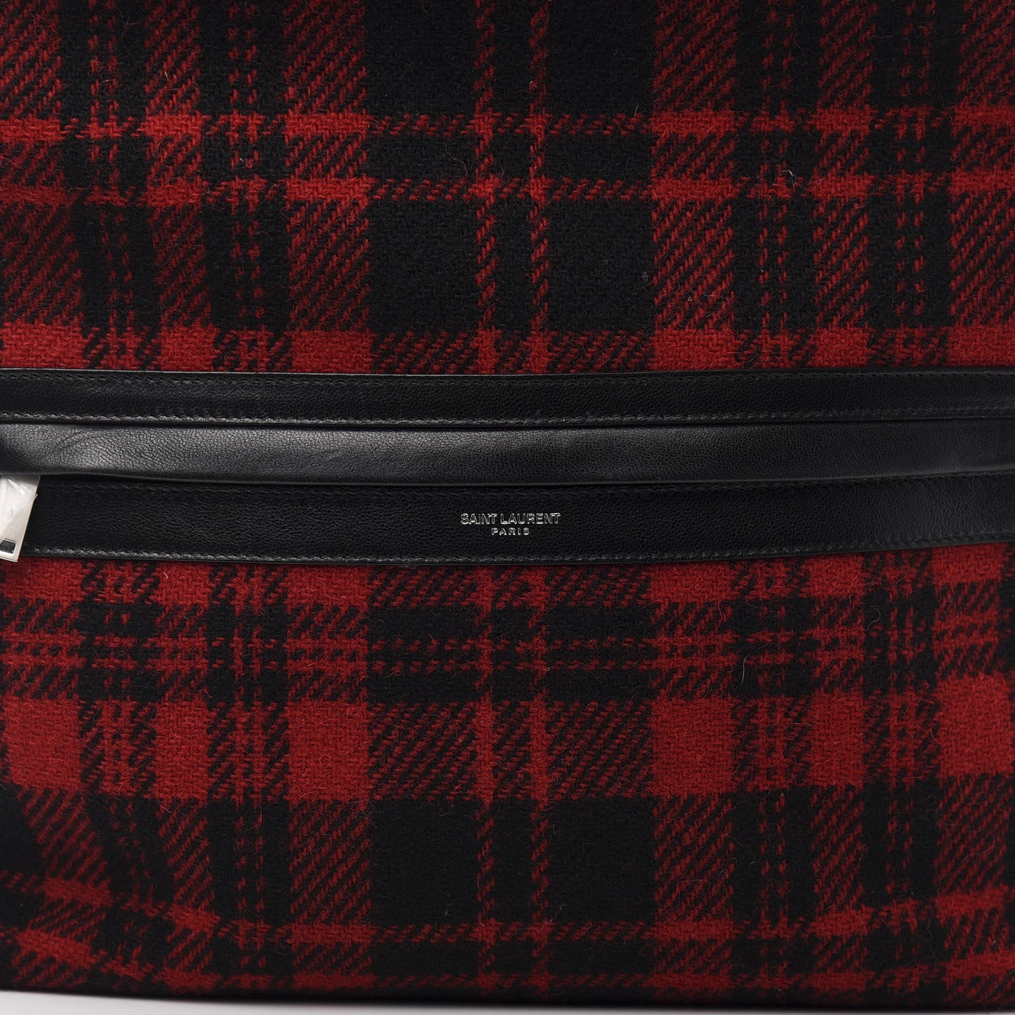 Wool Tartan City Backpack Red Black