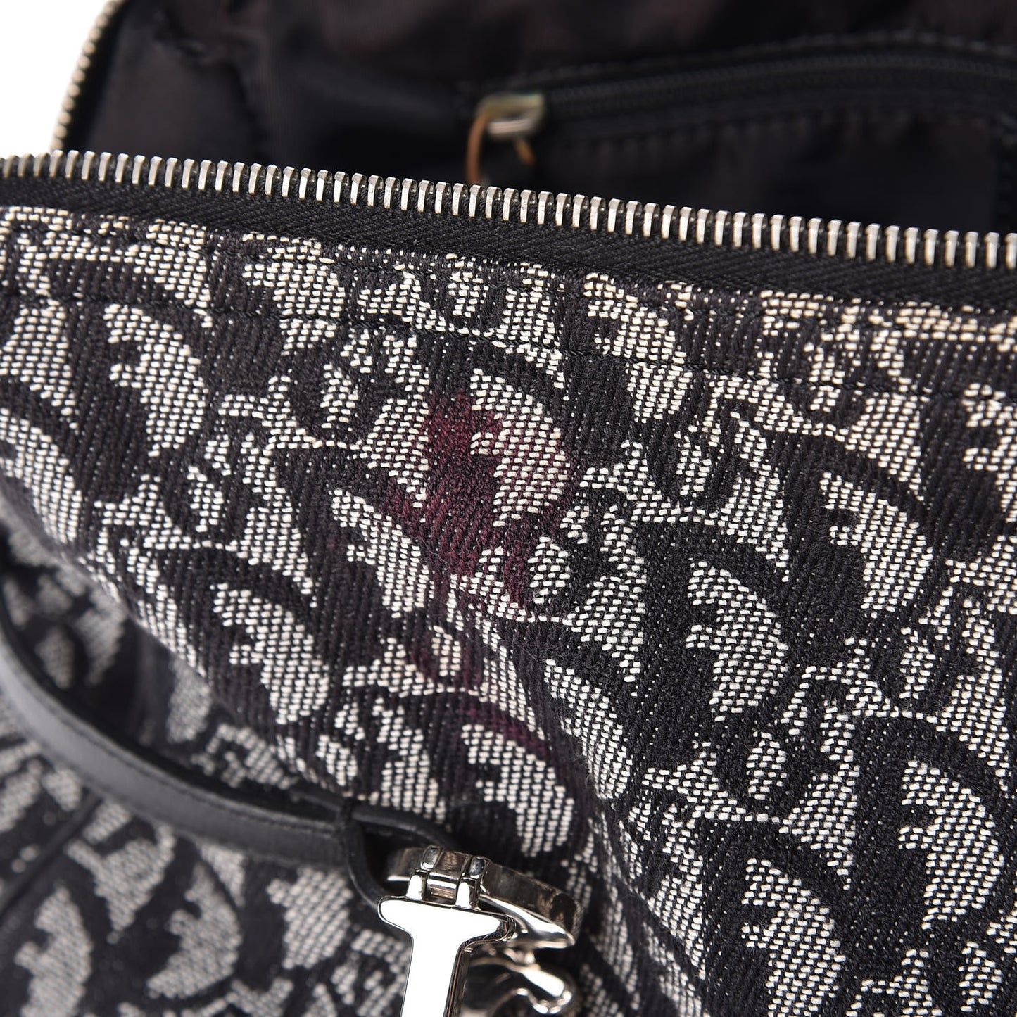 Denim Monogram Charms Shoulder Bag Black