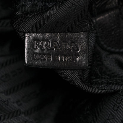 Prada Soft Calf Dome Sachel Black 6 of 19
