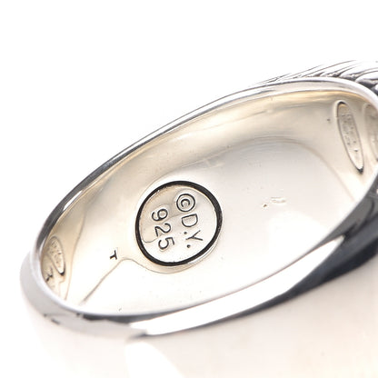 David Yurman Sterling Silver Picasso Jasper Mens Signet Ring 62 10 5 of 5