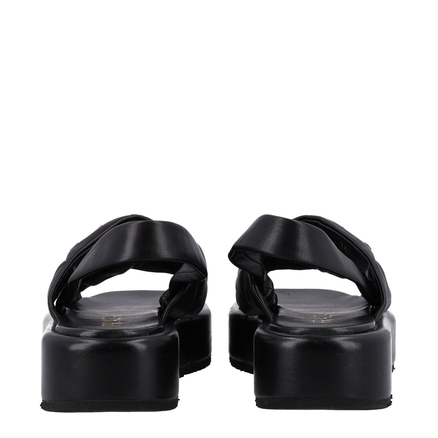 Nappa Padded Blow 20mm Slingback Sandals 36.5 Black