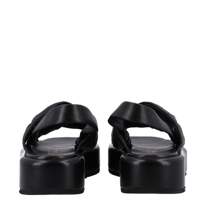 Prada Nappa Padded Blow 20mm Slingback Sandals 36.5 Black 6 of 10