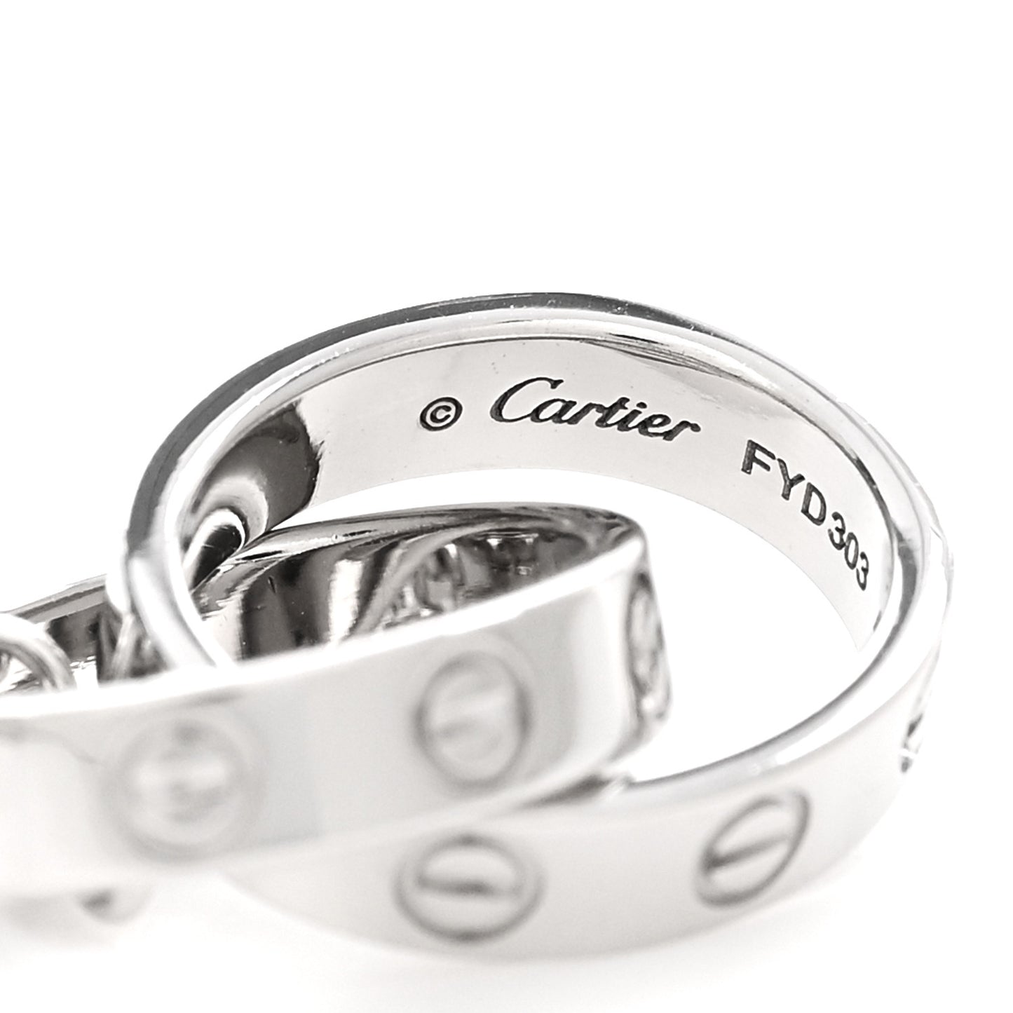 18K White Gold Interlocking LOVE Bracelet