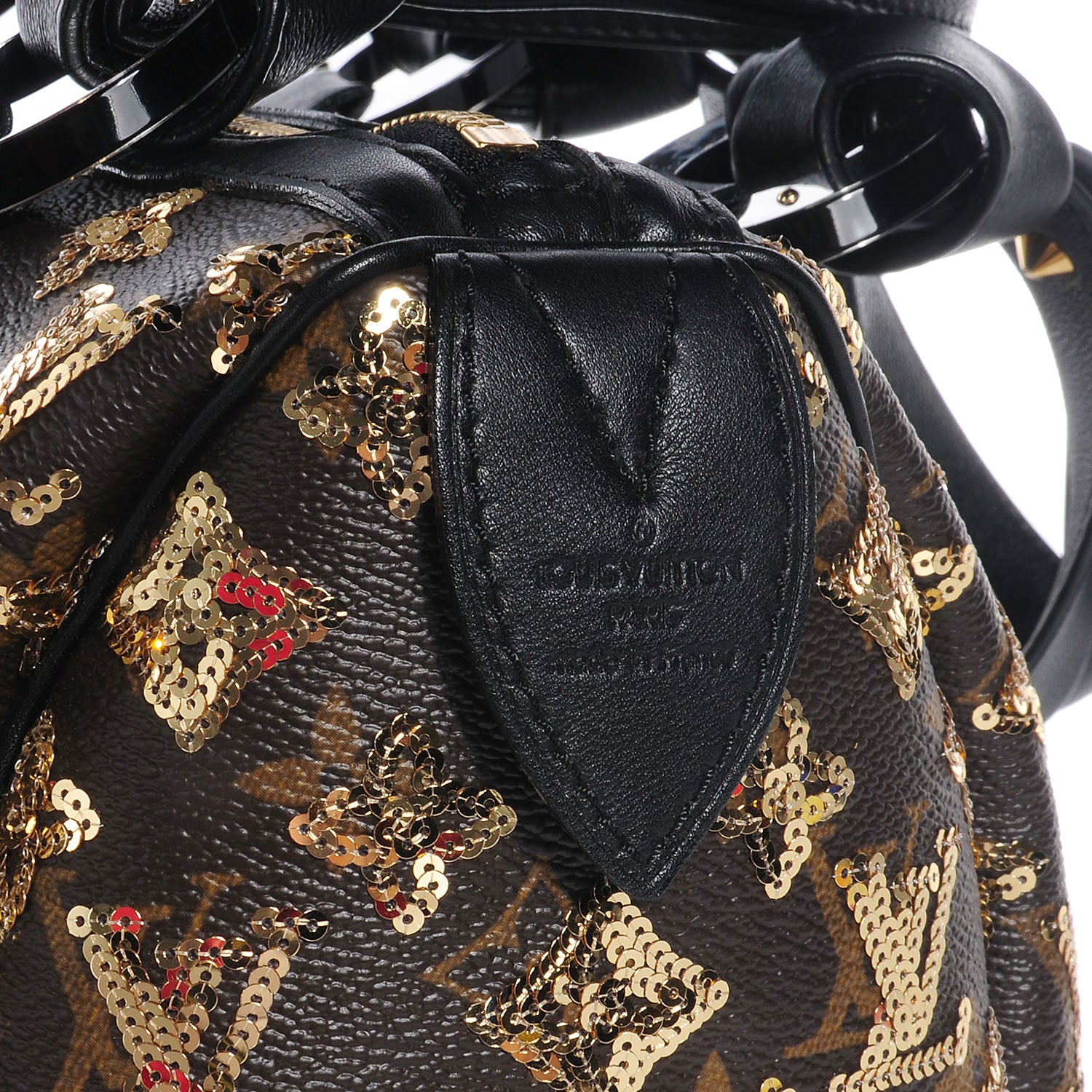 Louis Vuitton Monogram Sequins Eclipse Speedy 28 Gold 5 of 8