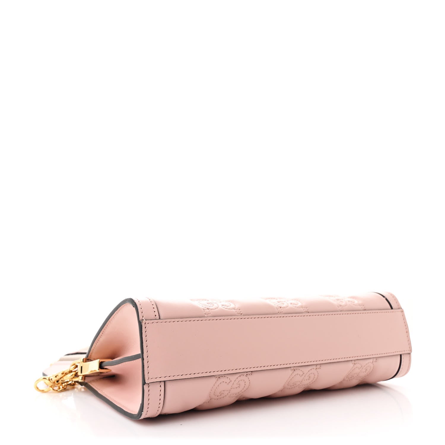 Gucci Calfskin GG Matelasse Small Slim Chain Shoulder Bag Perfect Pink Natural 4 of 11