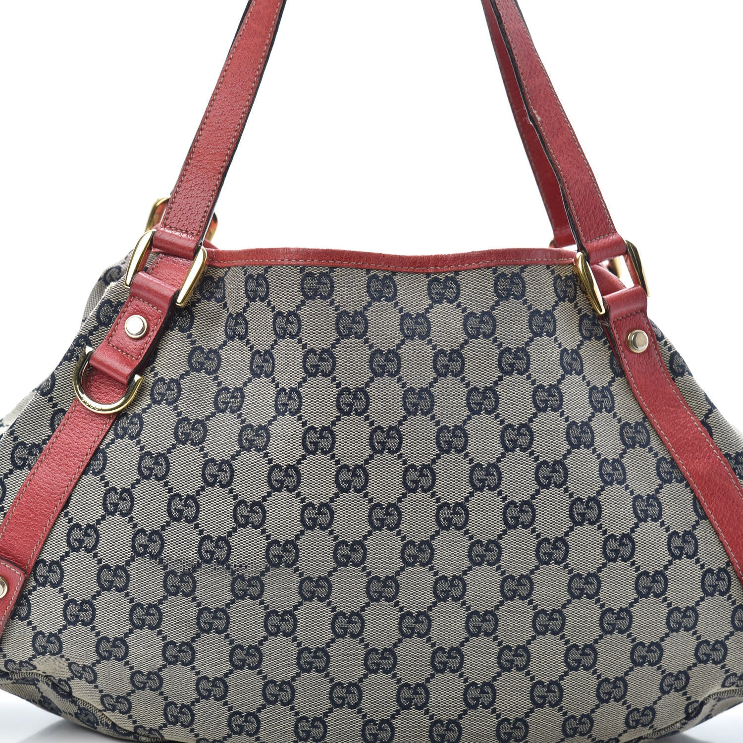 Gucci Monogram Medium Abbey Shoulder Bag Navy Red 7 of 17