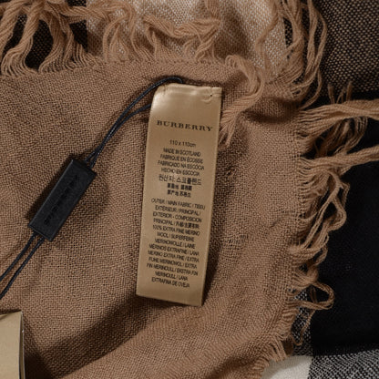 Burberry Merino Wool House Check Scarf Brown 4 of 4