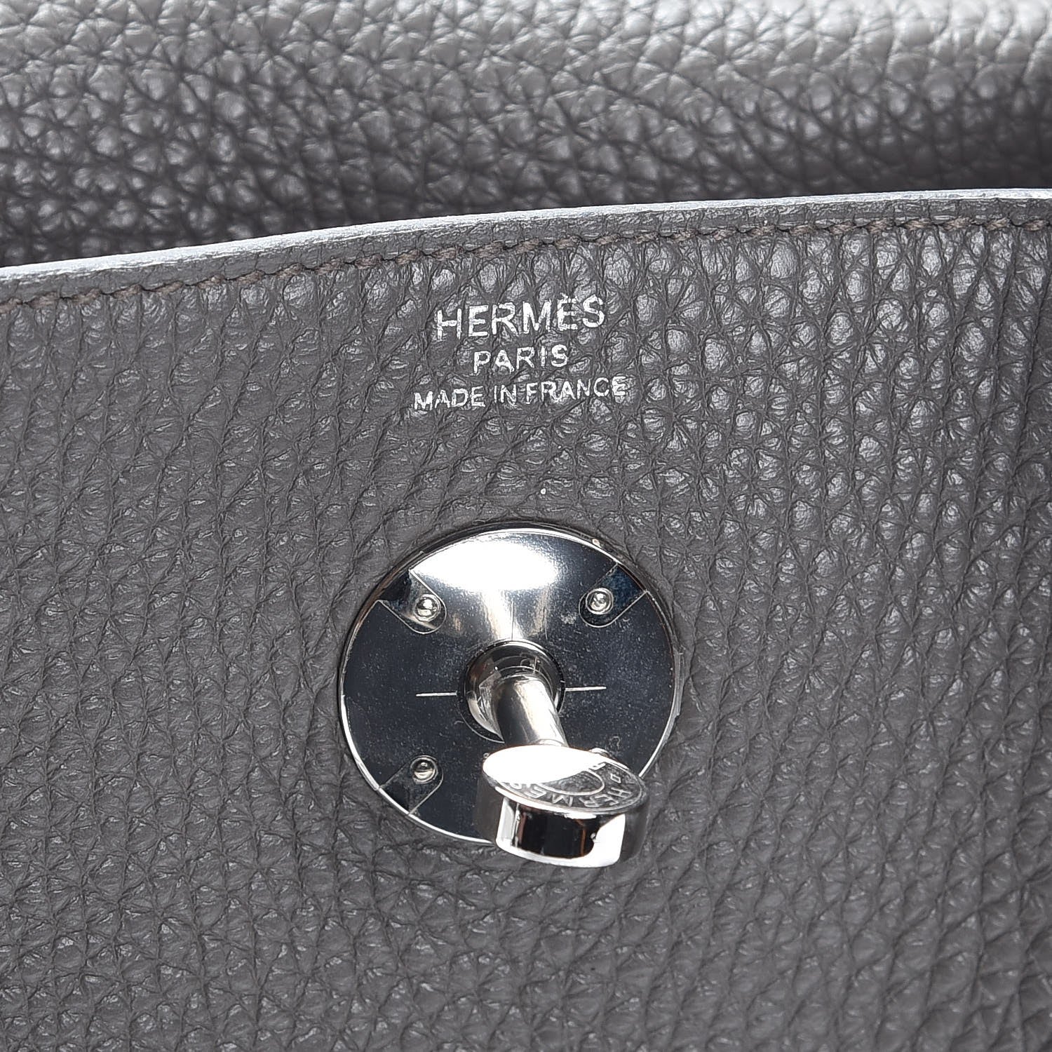 Hermes Taurillon Clemence Lindy 26 Etain 6 of 8
