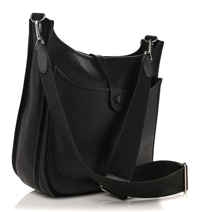 Hermes Taurillon Clemence Evelyne III GM Black 3 of 9