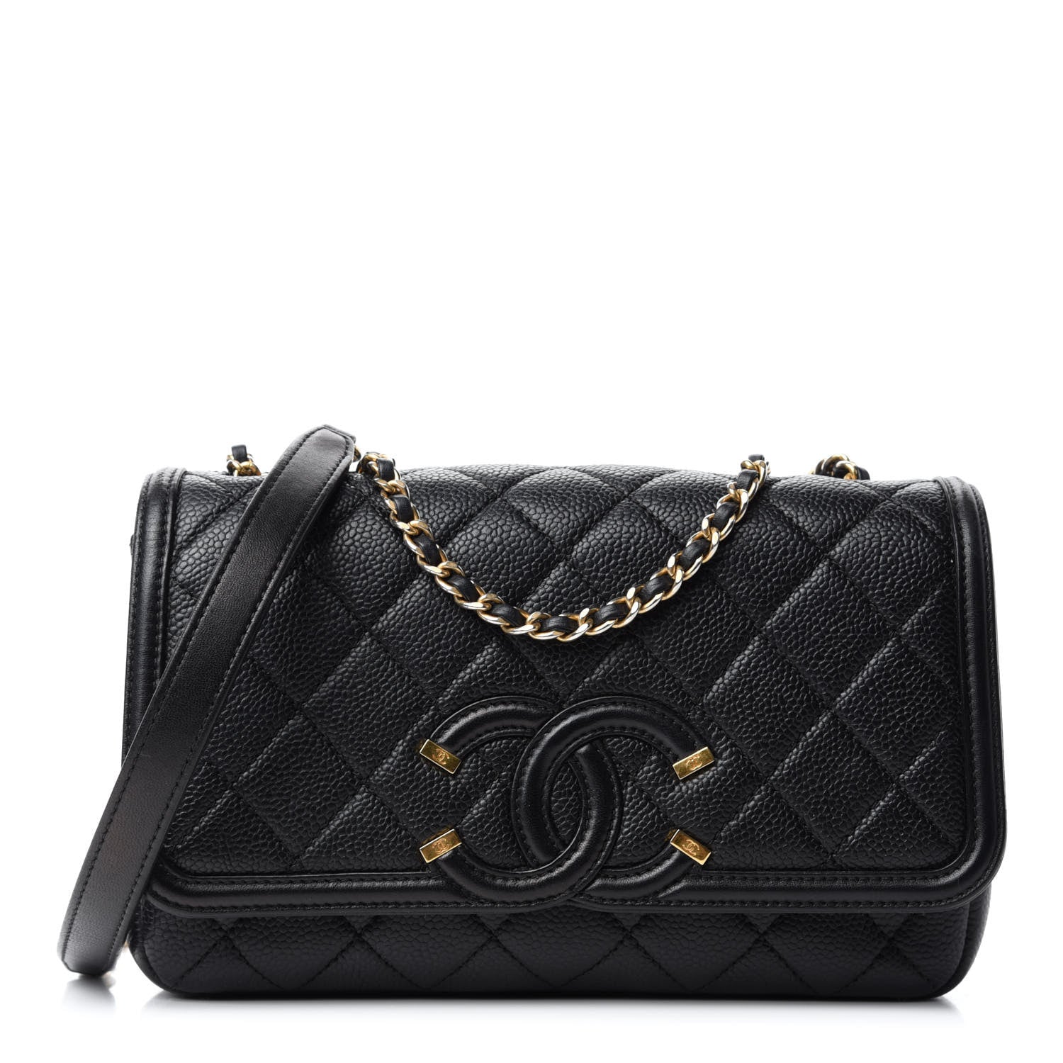 Chanel Caviar Quilted Small CC Filigree Flap Black 1 of 10