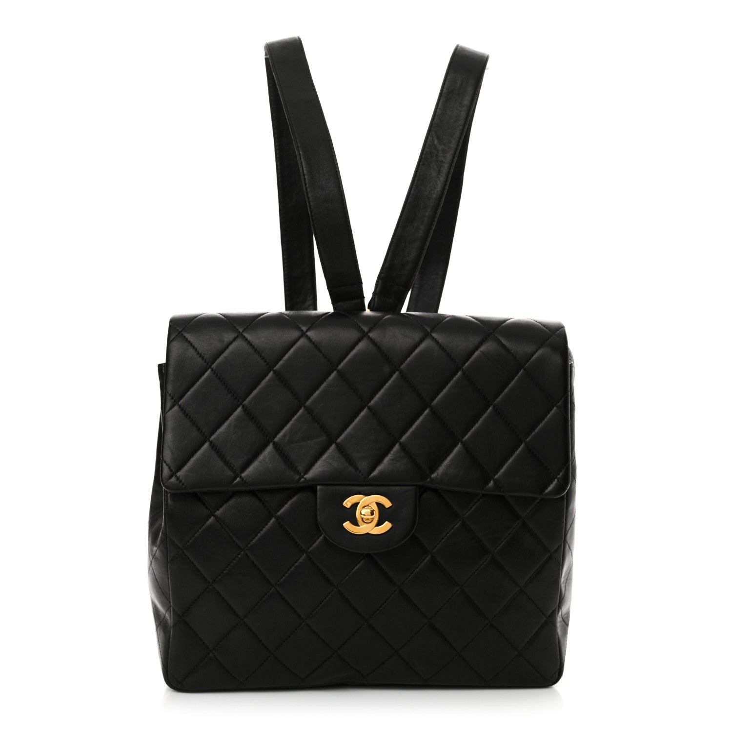 Chanel Lambskin Quilted Backpack Black 1 of 12