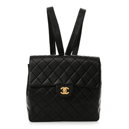 Chanel Lambskin Quilted Backpack Black 1 of 12