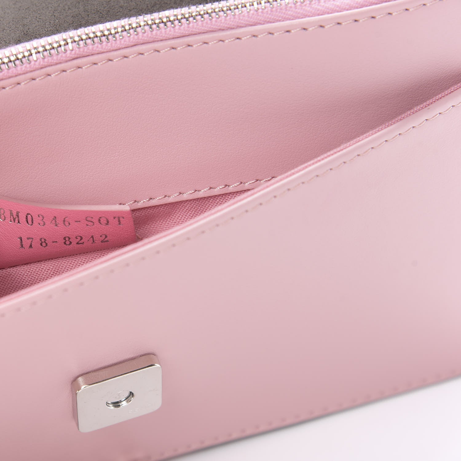 Fendi Vitello Elite Century Hypnoteyes Studded Tube Wallet On Chain Bubblegum Multicolor 8 of 12