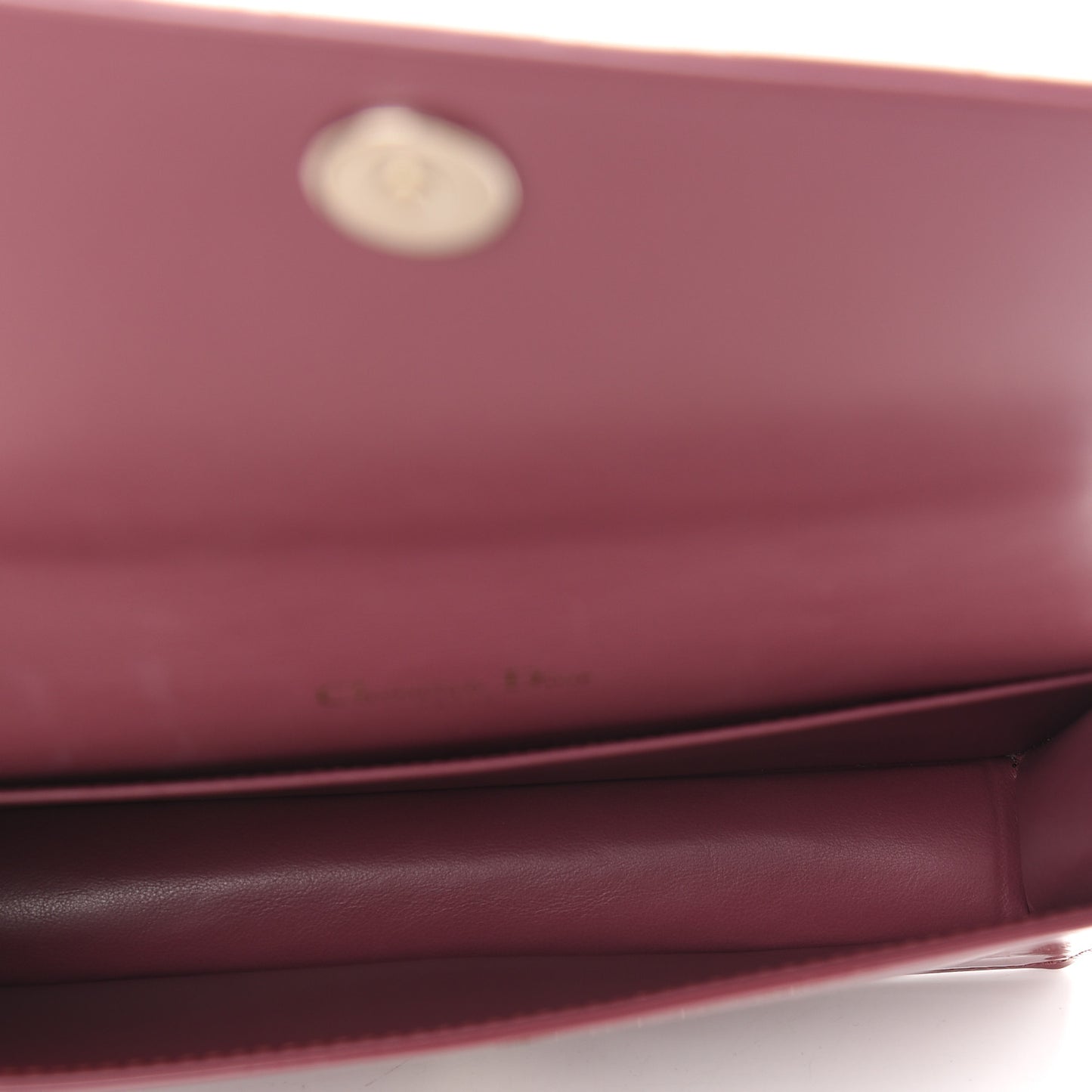 Patent Cannage Lady Dior Clutch Mallow Rose