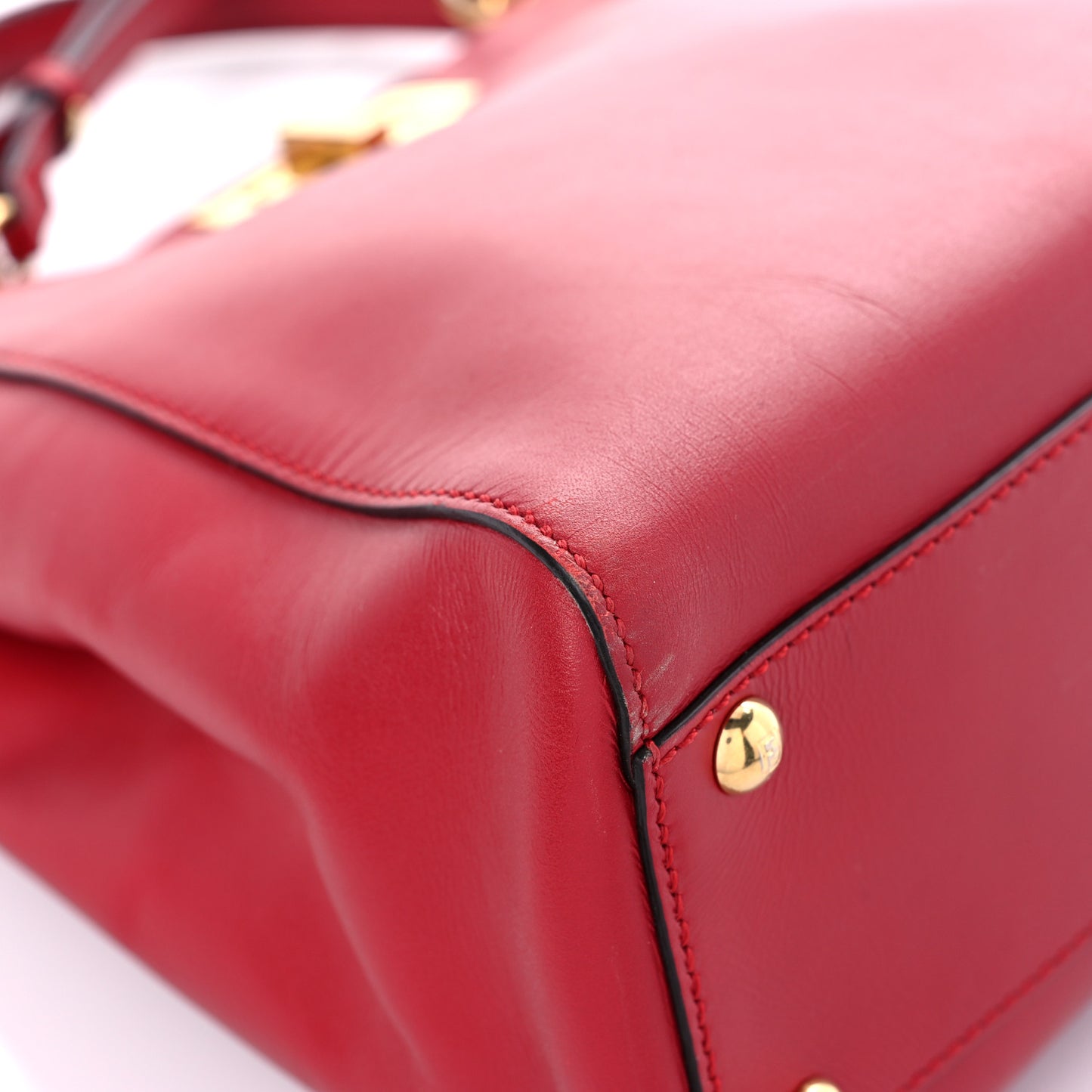 Vitello Morgan Fabric Jacquard Pequin Medium Peekaboo Iconic Satchel Mattone Tobacco Black