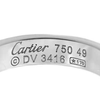 Cartier 18K White Gold 3.5mm LOVE Wedding Band Ring 49 5 4 of 5