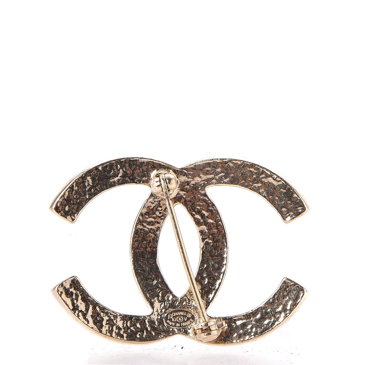 Chanel CC Pearl Brooch Pin Gold 3 of 5