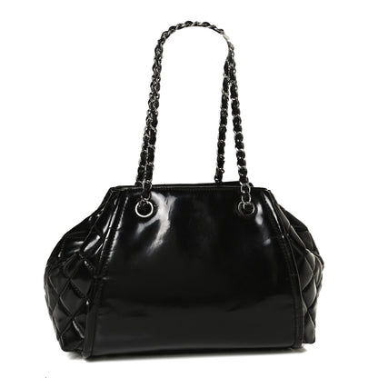 Chanel Vinyl Lipstick Ligne Accordion Tote Black 3 of 14