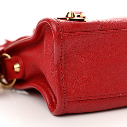 Balenciaga Chevre Gold Metallic Edge Hardware Mini City Rouge Grenade 10 of 11