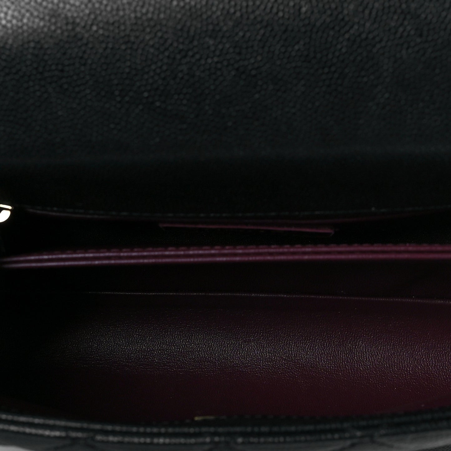 Caviar Quilted Mini Coco Handle Flap Black