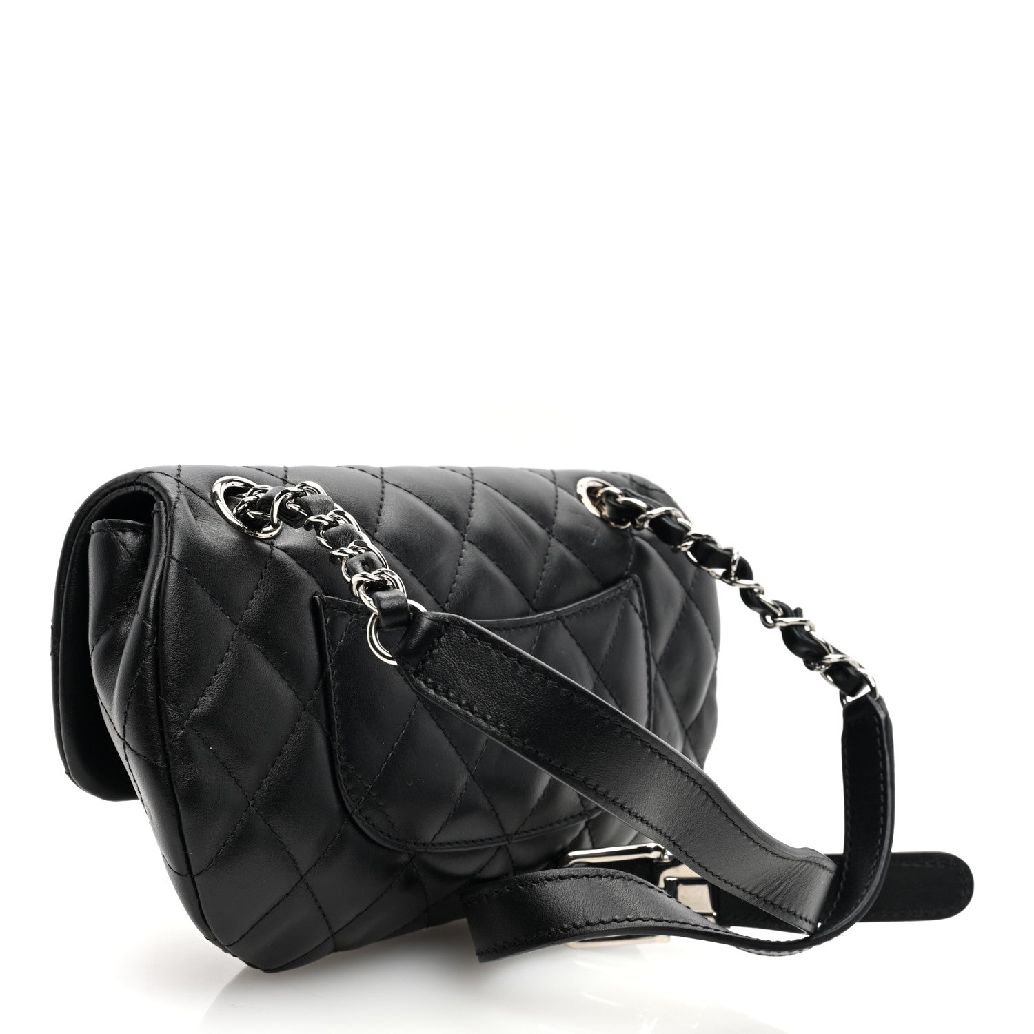 Chanel Calfskin Quilted CC Uniform Flap Belt Bag Black 3 of 10