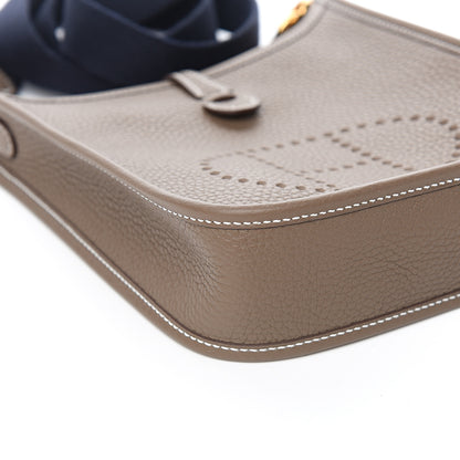 Hermes Taurillon Clemence Amazone Evelyne TPM Etoupe Bleu Indigo 7 of 10