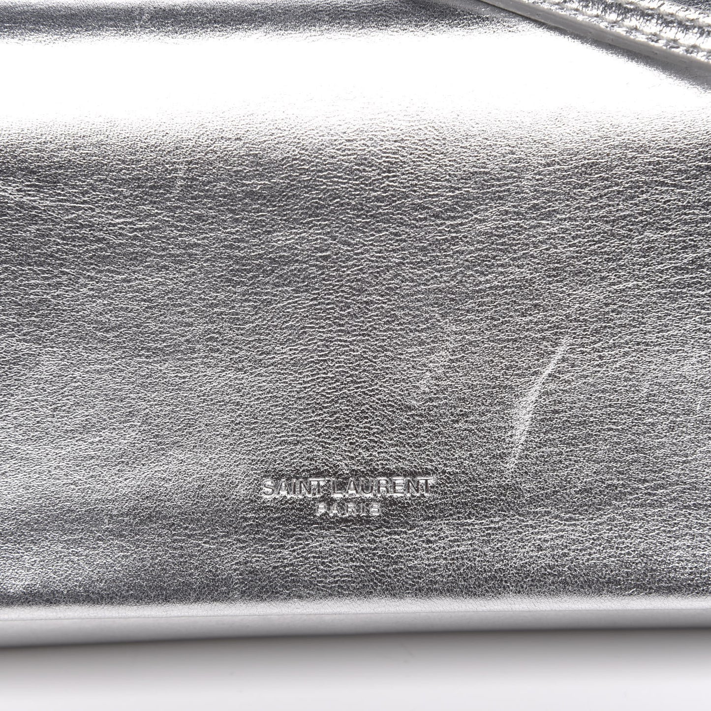 Nappa Silk Fetiche Clutch Argento