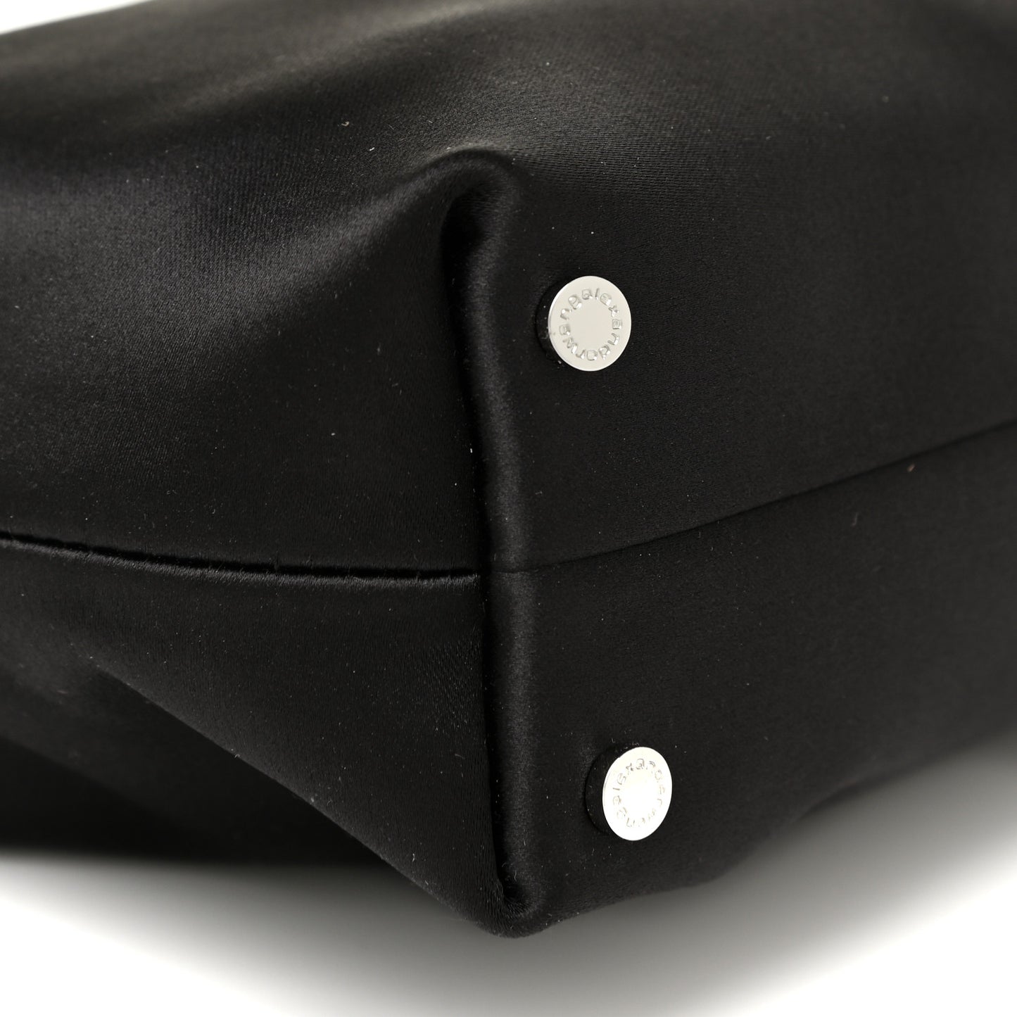 Satin Crystal Heiress Pouch Black