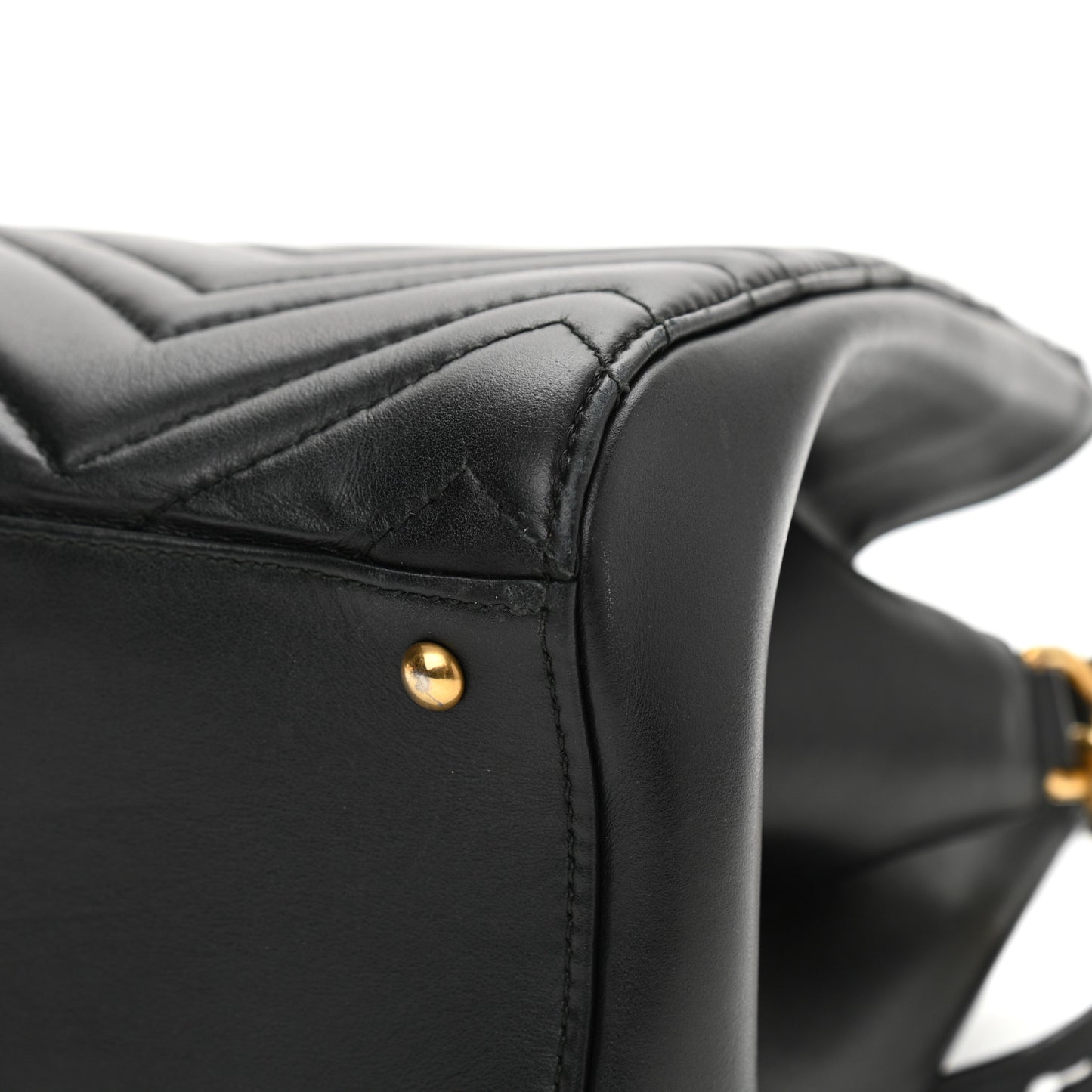 Calfskin Matelasse Small GG Marmont Tote Black
