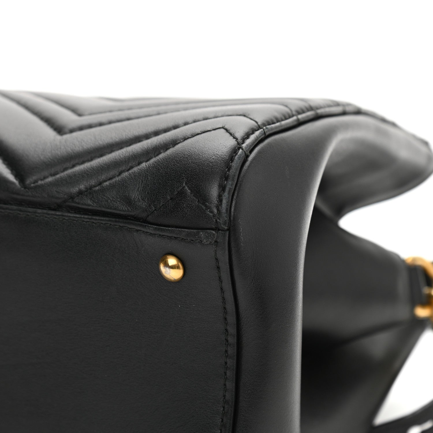 Gucci Calfskin Matelasse Small GG Marmont Tote Black 15 of 15