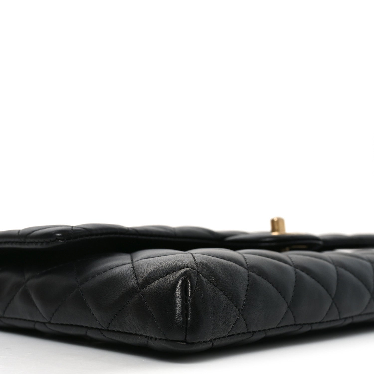 Chanel Lambskin Quilted Flap Clutch Black 8 of 10