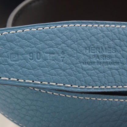 Hermes Reversible Belt Strap 90 Blue Jean and Black 4 of 4