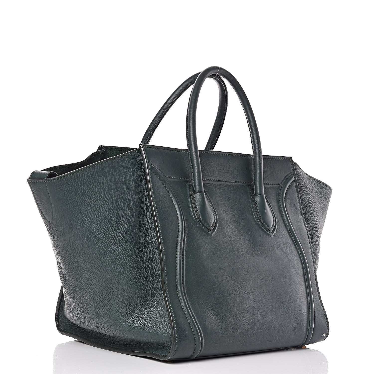 Celine Supple Calfskin Medium Phantom Luggage Bottle Green 3 of 12