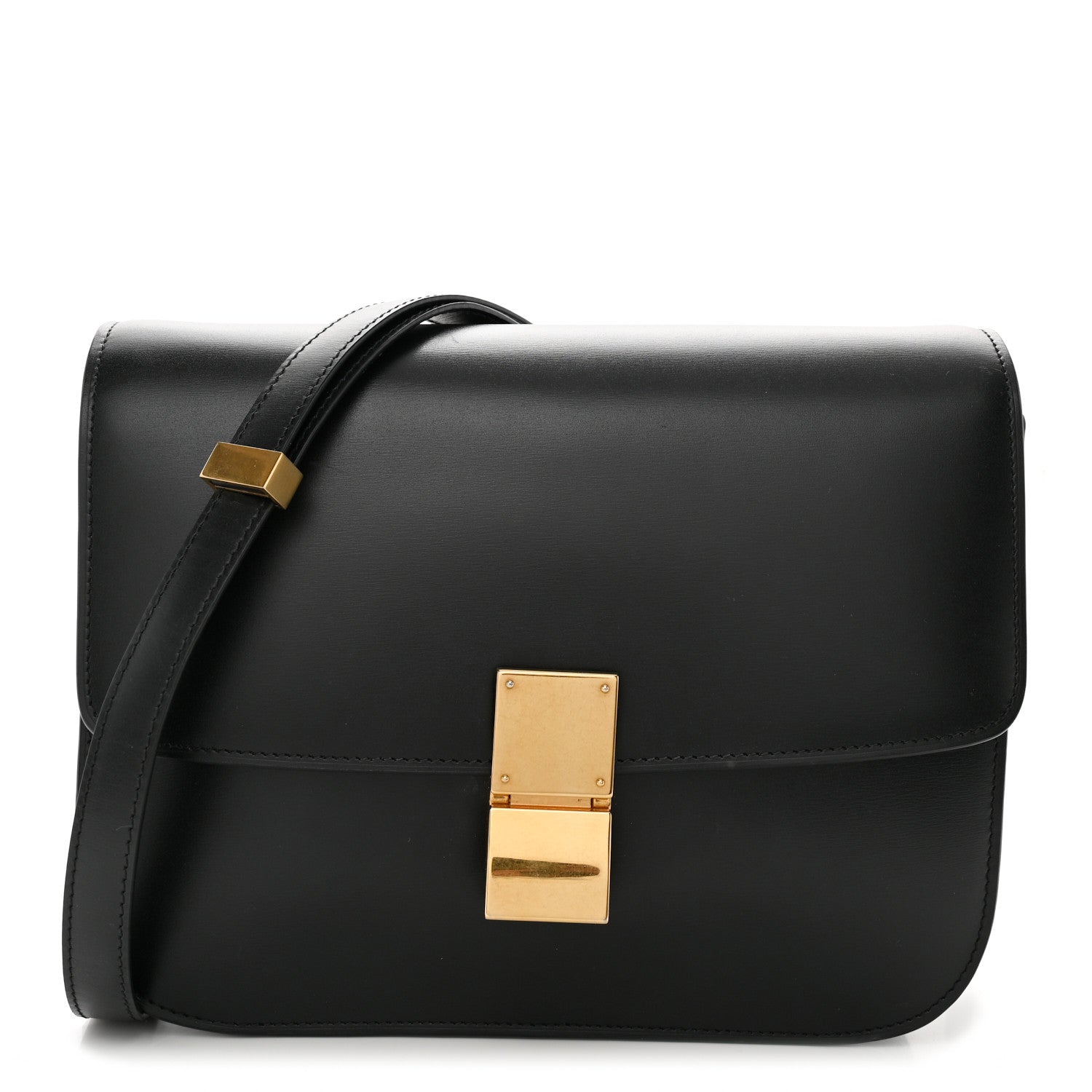 Celine Box Calfskin Medium Classic Box Flap Bag Black 1 of 12