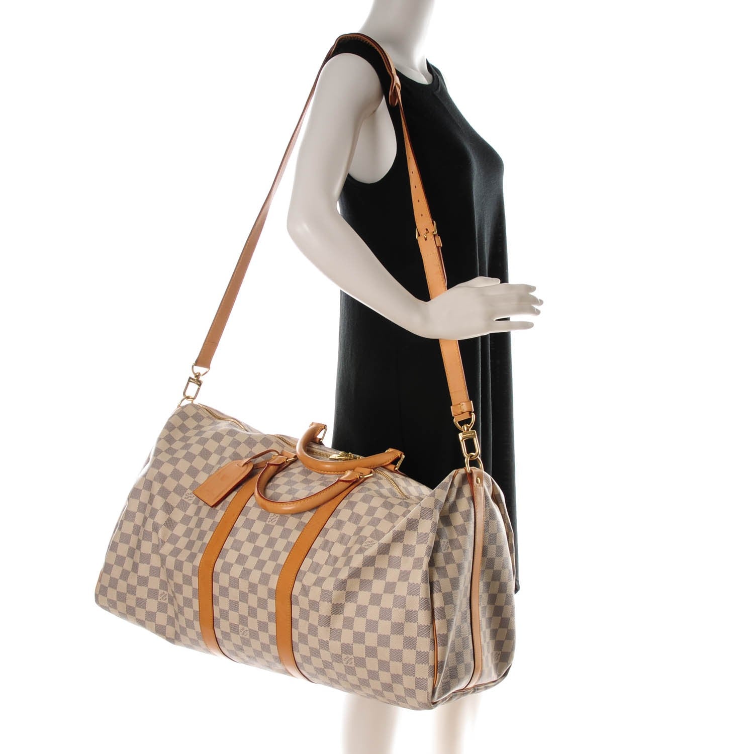 Louis Vuitton Damier Azur Keepall Bandouliere 55 2 of 7