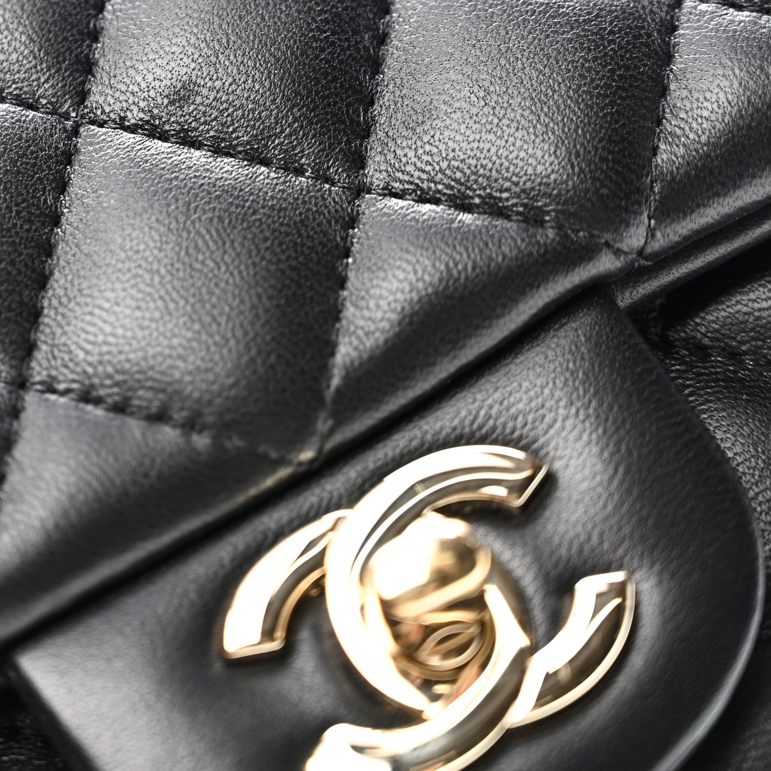Chanel Lambskin Quilted Mini Square Flap Black 11 of 11