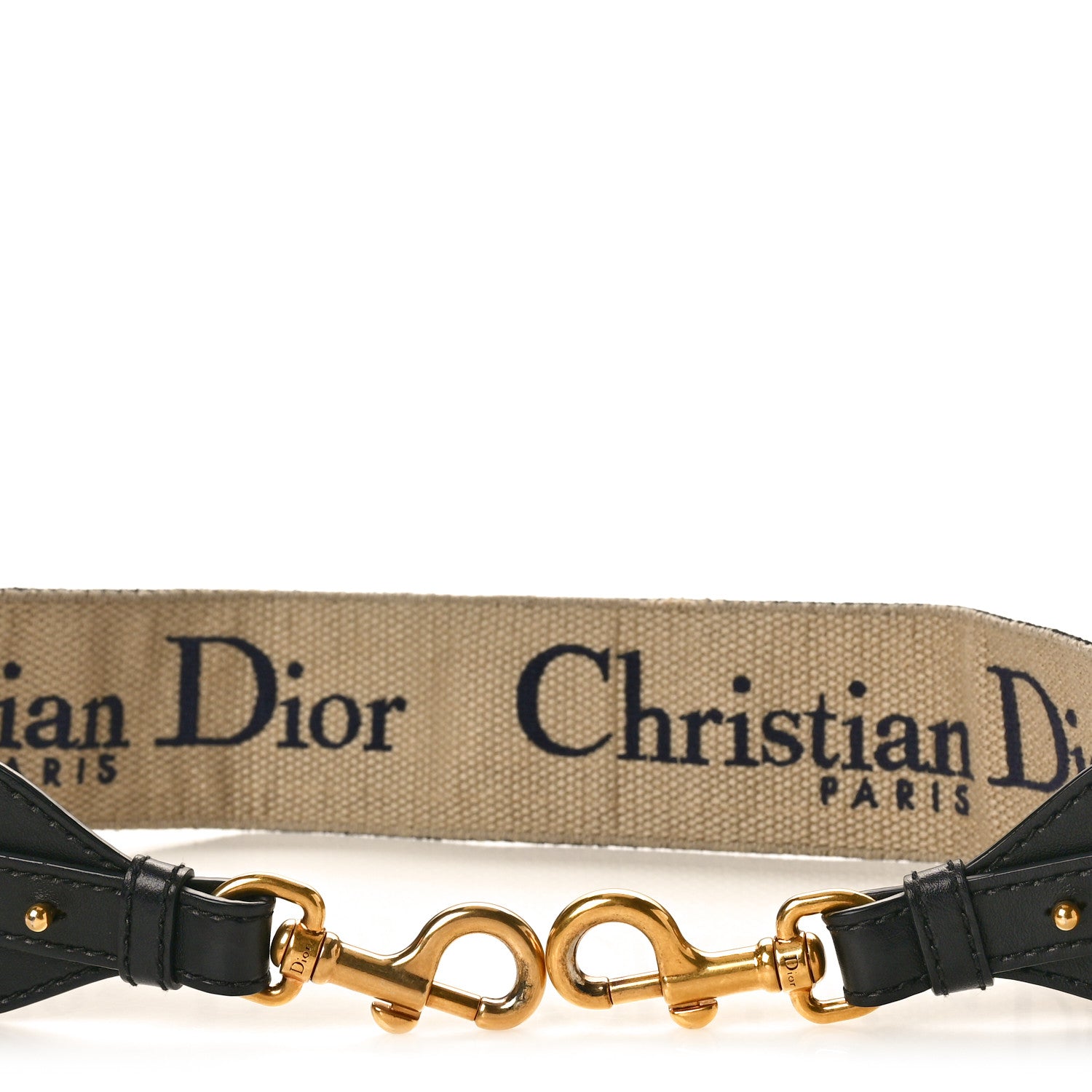 Christian Dior Canvas Embroidered Shoulder Strap Blue 4 of 6