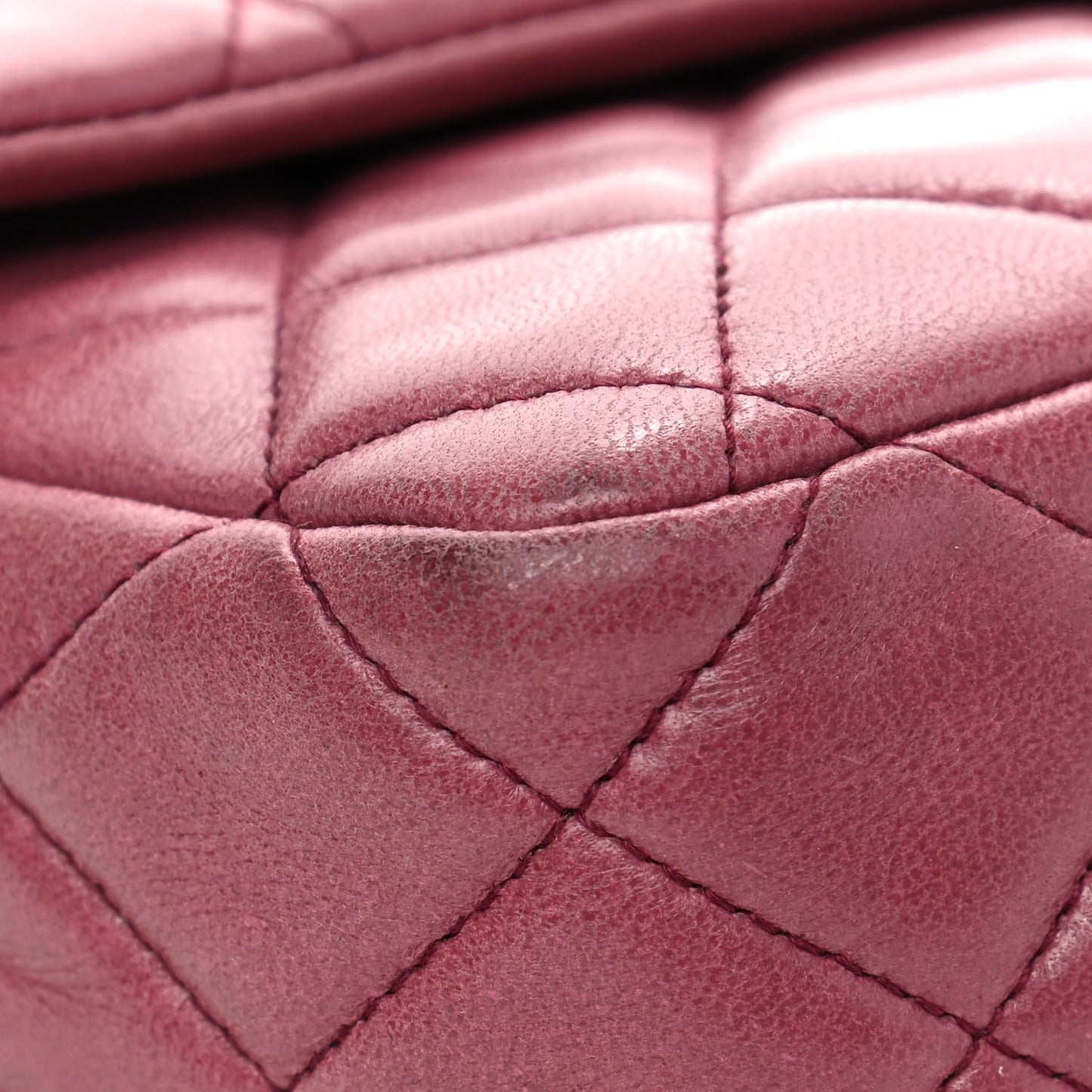Lambskin Quilted Medium Double Flap Pink
