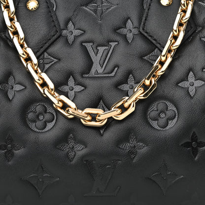 Louis Vuitton Lambskin Embossed Monogram Speedy 22 Bandouliere Black 7 of 9