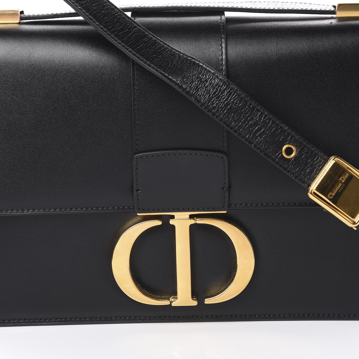Christian Dior Smooth Calfskin 30 Montaigne Flap Bag Black 6 of 13